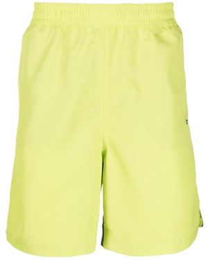 Off-White c/o Virgil Abloh Diag Surfer Striped Swim Shorts - Yellow