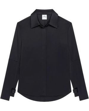 Courreges ロゴ サテンシャツ - ブルー
