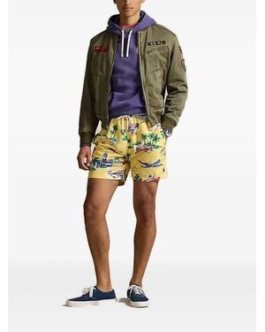 Polo Ralph Lauren Tropical-print Swim Shorts - Yellow