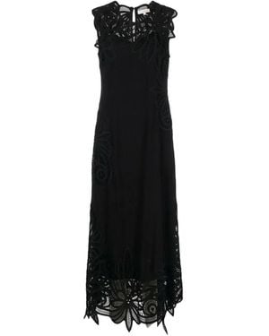 Ulla Johnson Idra Lace-Embroidered Maxi Dress - Black