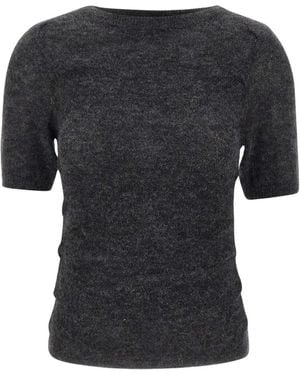 a. roege hove T-Shirt Froncé Marie À Manches Courtes - Black