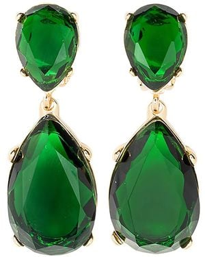 Kenneth Jay Lane Orecchini Con Smeraldi - Verde