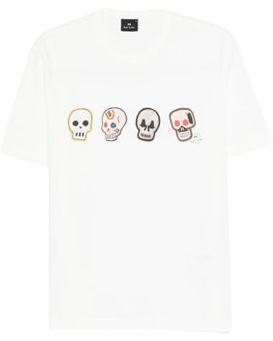 Paul Smith Skull Graphic T-Shirt - White
