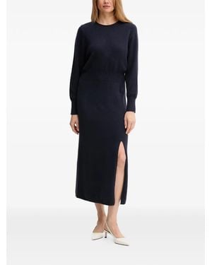 Ouí Side-Slit Midi Dress - Blue