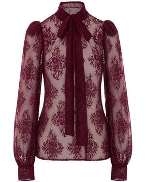 Aniye By Chemise En Dentelle À Col Lavallière - Purple