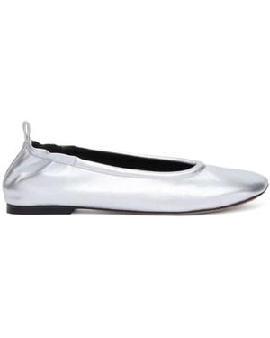 3.1 Phillip Lim Id Metallic-Finish Ballerina Shoes - White