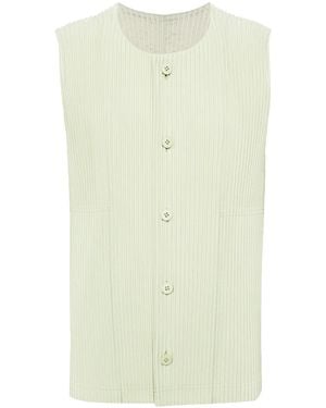 Homme Plissé Issey Miyake Pleated Vest - Blue