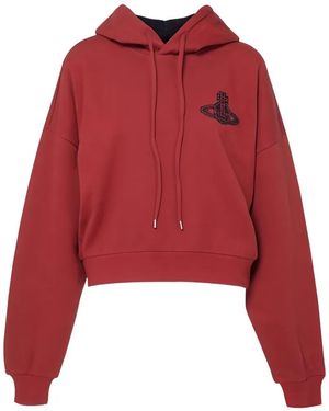 Vivienne Westwood Box Cropped Hoodie - Red