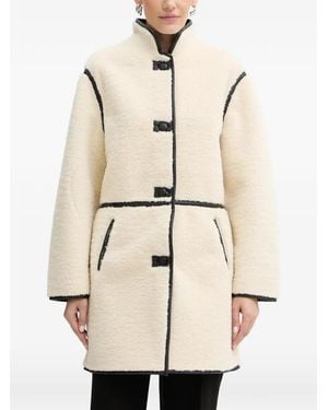 Morgan Button Trim Coat - Natural