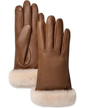 UGG Leather Gloves - Brown