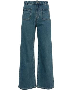 B+ AB Mid-Rise Wide-Leg Jeans - Blue