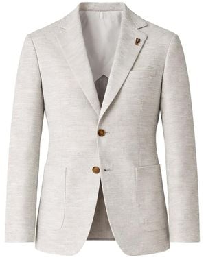 Pal Zileri Blazer Boutonné À Revers Crantés - White