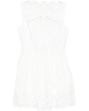 Self-Portrait Mini Dress - White