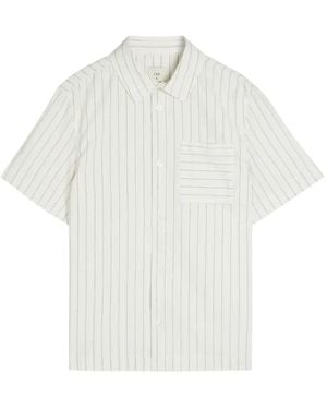 CHE Franklin Striped Short-Sleeve Shirt - White