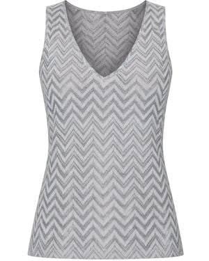 Liu Jo Chevron Knit Top - Grey