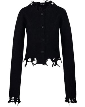 Haikure Distressed-Cardigan Mit Ausgefranstem Saum - Blau