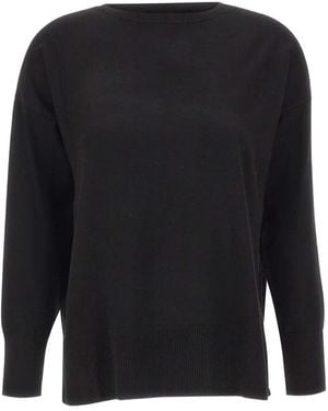 Elena Miro Round-Neck Sweater - Black