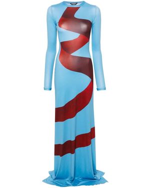 Feben 360 Kite-Print Maxi Dress - Blue