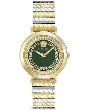 Versace Delphinus Greca 35 Mm Horloge - Metallic