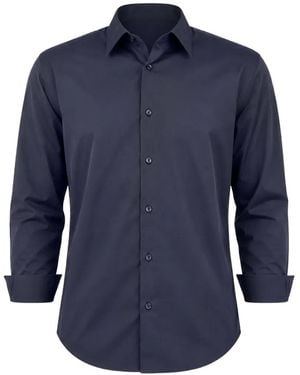Patrick Assaraf Darted Long-Sleeve Shirt - Blue