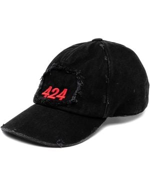 424 Denim Baseball Cap - Black