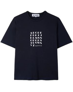 Sunnei Graphic-Print T-Shirt - Blue