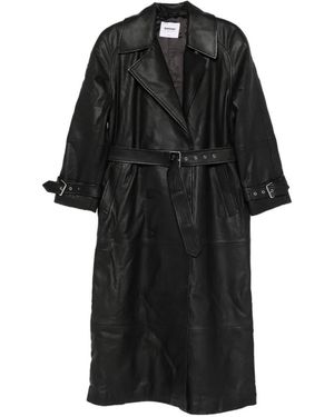 S.W.O.R.D Cappotto Doppiopetto Con Cintura - Nero