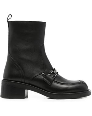 SERGIO MORETTI FIRENZE Chain-Link Ankle Boots - Black