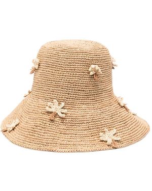 Alanui Palm-Applique Hat - Natural