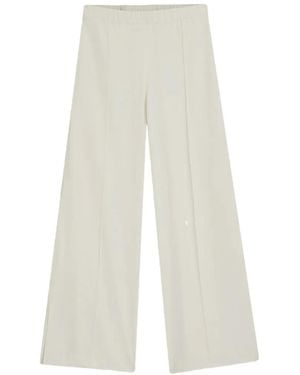 BOSS Pressed-Crease Wide-Leg Trousers - White