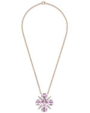 Irene Neuwirth Gemmy Gem Mosaic Kunzite And Diamond Necklace - White