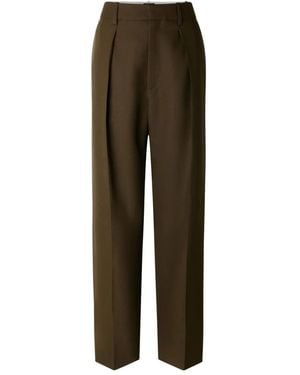 Soeur Ferrel Pleated High-Waisted Pants - Green