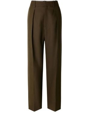 Soeur Ferrel Pleated High-Waisted Pants - Green