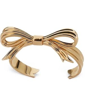 Self-Portrait Bow-Detail Cuff Bracelet - Metallic