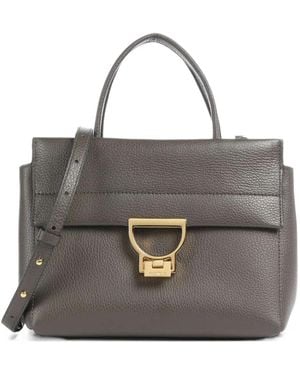 Coccinelle Arlettis Pebbled-Leather Tote Bag - Grey