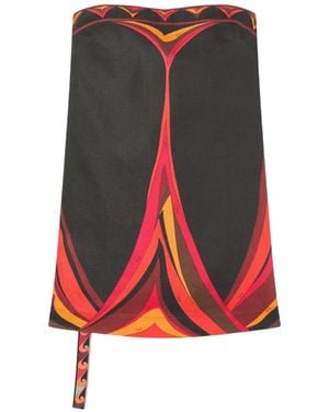 PUCCI Fari-Print Cotton And Linen Dress - Red