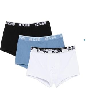 Moschino Logo-Waistband Boxer Briefs (Set Of Three) - White