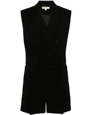 MICHAEL Michael Kors Double Breasted Playsuit - Black