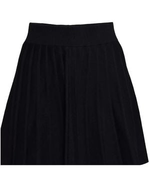 MC2 Saint Barth Pleated Knitted Mini Skirt - Black