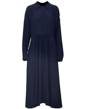 N°21 Gathered-Waist Shirt Dress - Blue