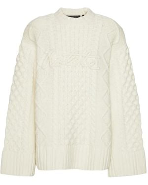 ROTATE BIRGER CHRISTENSEN Pullover mit Zopfmuster - Weiß