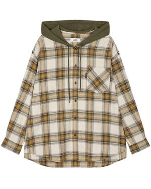 Studio Tomboy X Checked Hoodie - Natural
