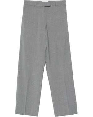 Manuel Ritz Pantalones Rectos Con Pinzas - Gris