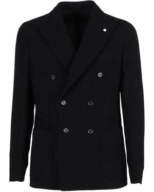 L.B.M. 1911 Double-Breasted Blazer - Black