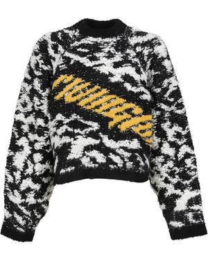 RRR123 Logo-Embroidered Jumper - Black