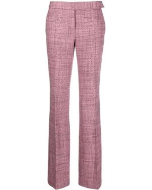 Stella McCartney Mélange-Effect Wool Trousers - Pink