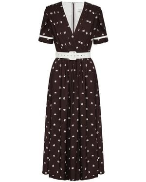 POST MERIDIEM Midi Pleated Dress - White