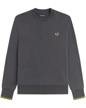 Fred Perry Logo-Detail Sweatshirt - Gray