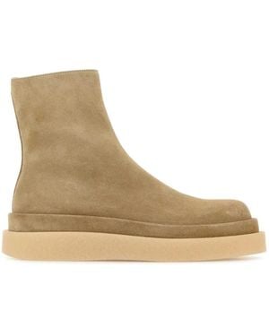Jil Sander Sand Suede Ankle Boots - Natural