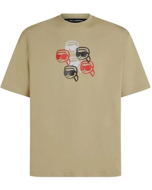 KARL LAGERFELD Ikon-Graphic T-Shirt - Natural